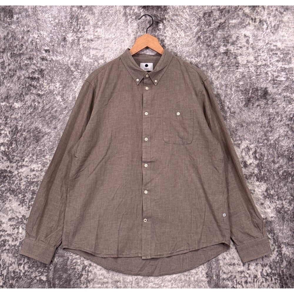 NN.07 Men's Casual Button Down Shirt - Brown